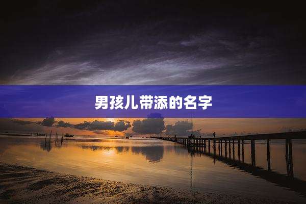 男孩儿带添的名字