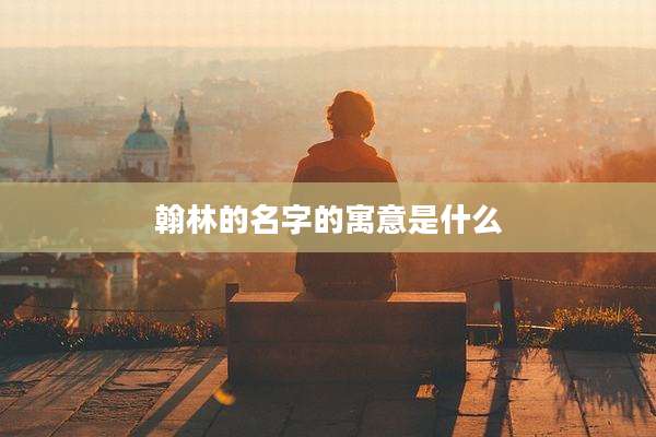 翰林的名字的寓意是什么