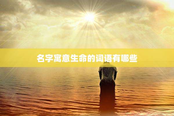 名字寓意生命的词语有哪些