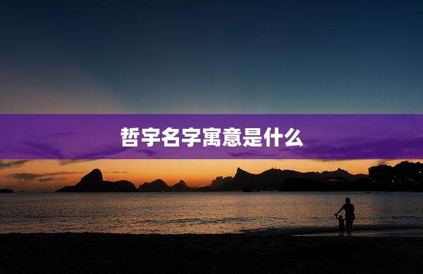 哲宇名字寓意是什么