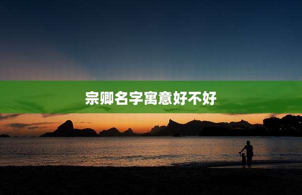 宗卿名字寓意好不好