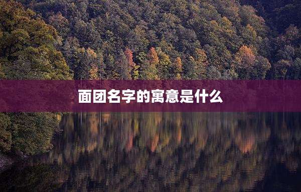 面团名字的寓意是什么