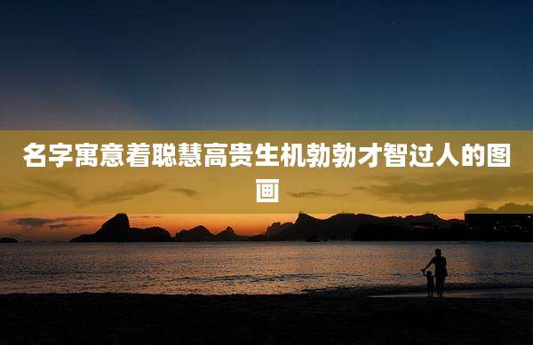 名字寓意着聪慧高贵生机勃勃才智过人的图画