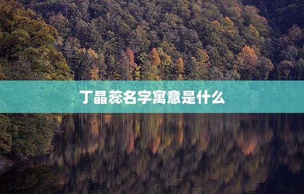 丁晶蕊名字寓意是什么