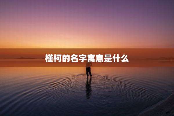 槿柯的名字寓意是什么