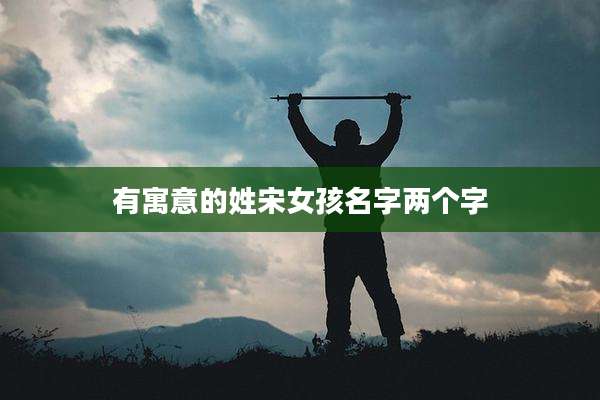 有寓意的姓宋女孩名字两个字