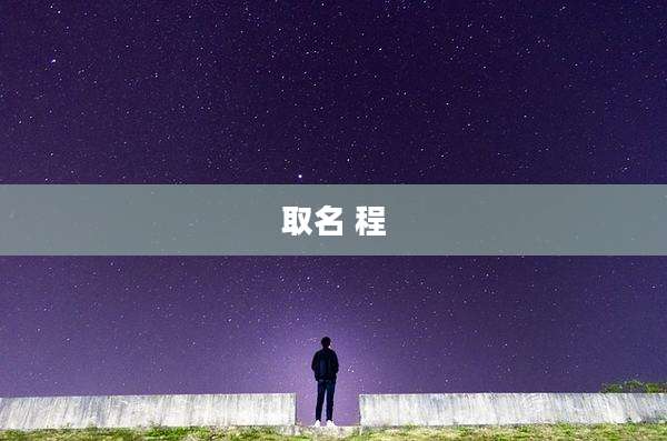 取名 程