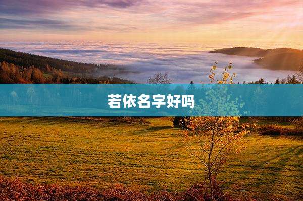 若依名字好吗