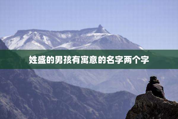 姓盛的男孩有寓意的名字两个字