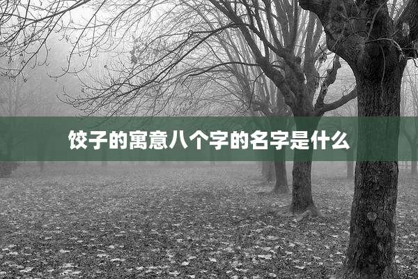 饺子的寓意八个字的名字是什么