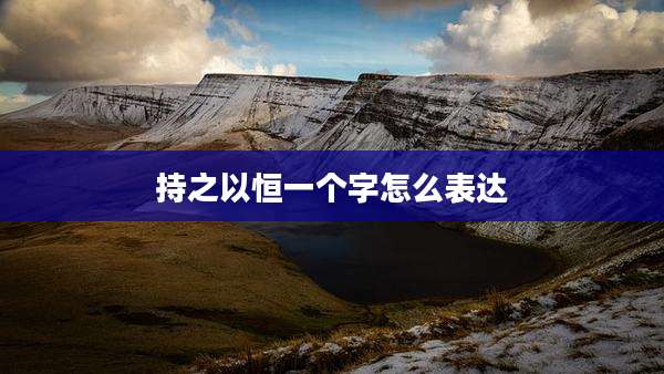 持之以恒一个字怎么表达