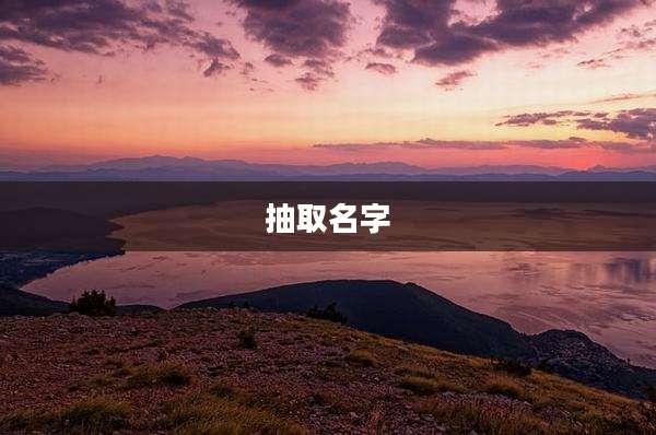 抽取名字