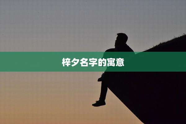 梓夕名字的寓意