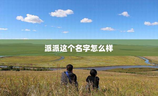 派派这个名字怎么样