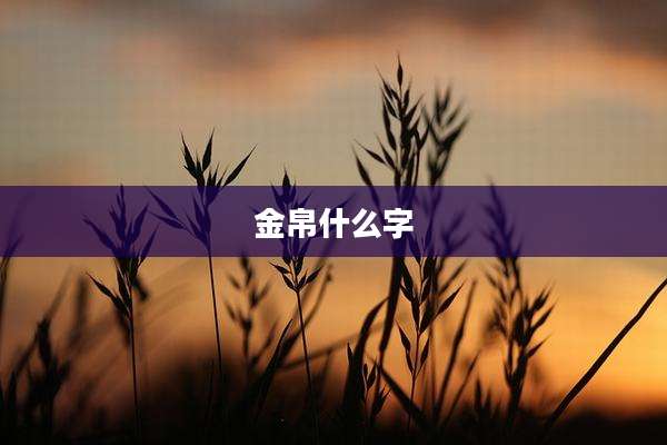 金帛什么字