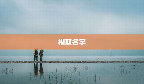 楷取名字