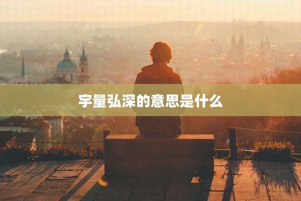 宇量弘深的意思是什么