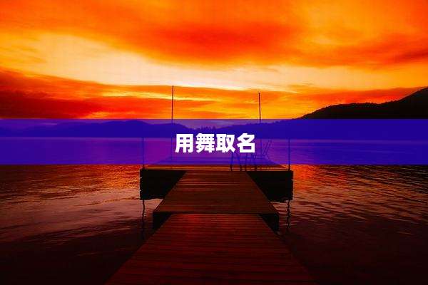 用舞取名