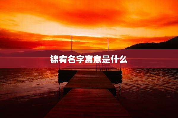 锦宥名字寓意是什么