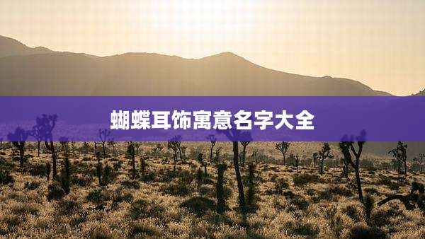 蝴蝶耳饰寓意名字大全
