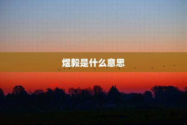 煜毅是什么意思