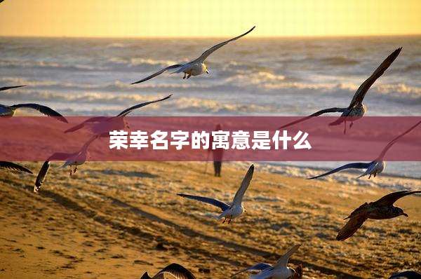 荣幸名字的寓意是什么