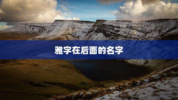 雅字在后面的名字