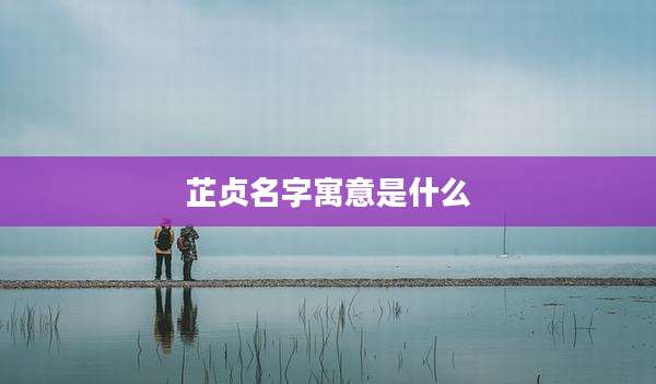 芷贞名字寓意是什么