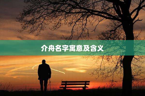 介舟名字寓意及含义