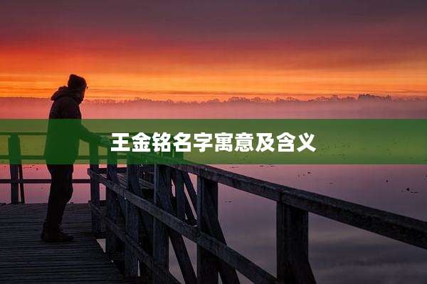 王金铭名字寓意及含义