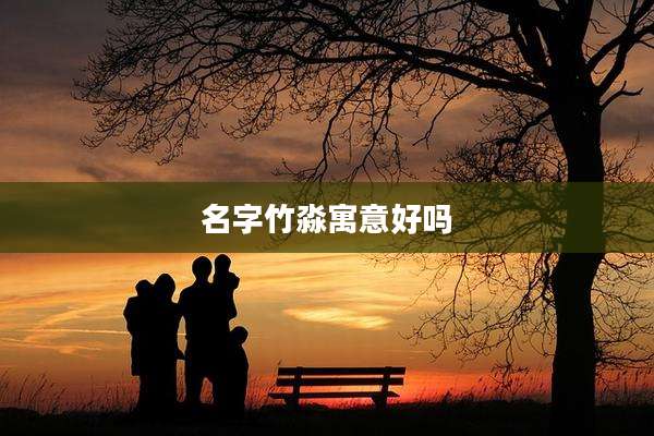 名字竹淼寓意好吗