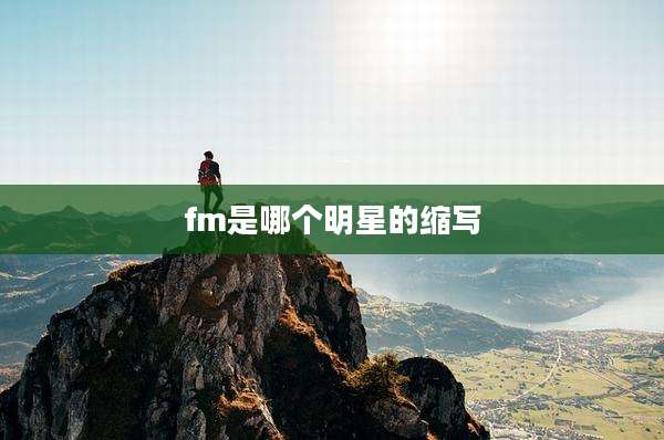 fm是哪个明星的缩写