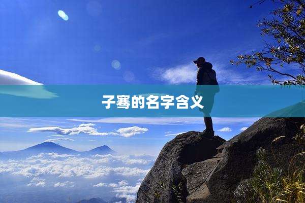 子骞的名字含义