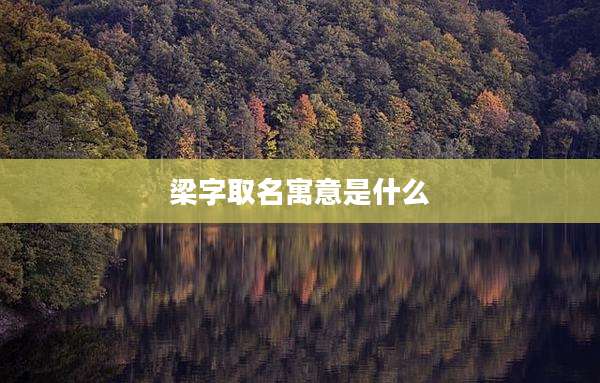 梁字取名寓意是什么