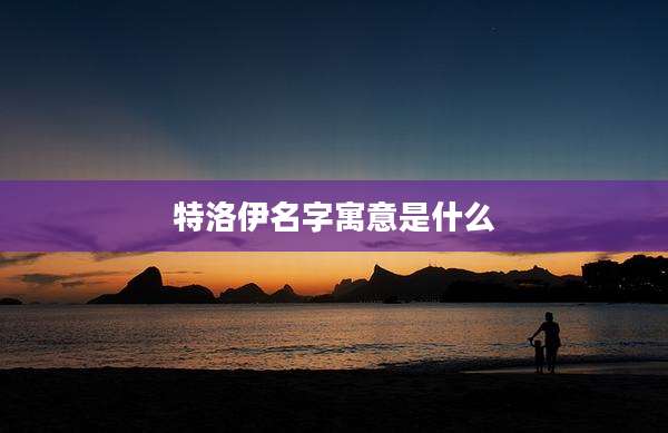 特洛伊名字寓意是什么