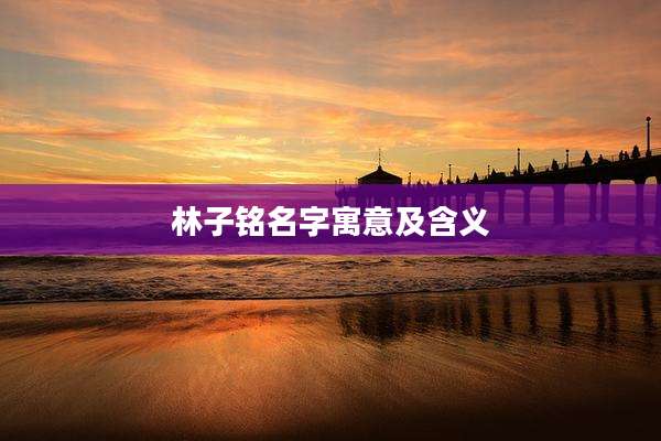 林子铭名字寓意及含义