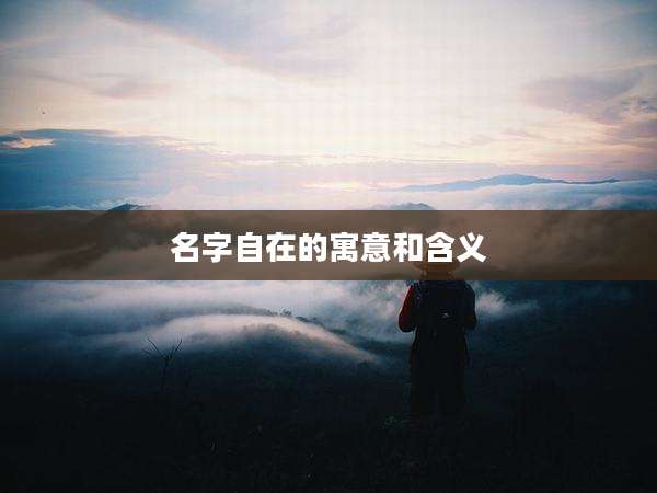 名字自在的寓意和含义