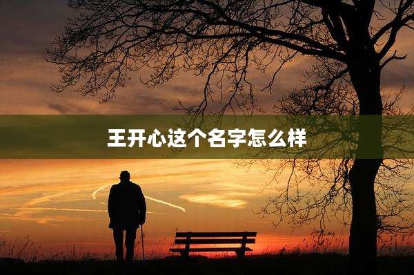 王开心这个名字怎么样