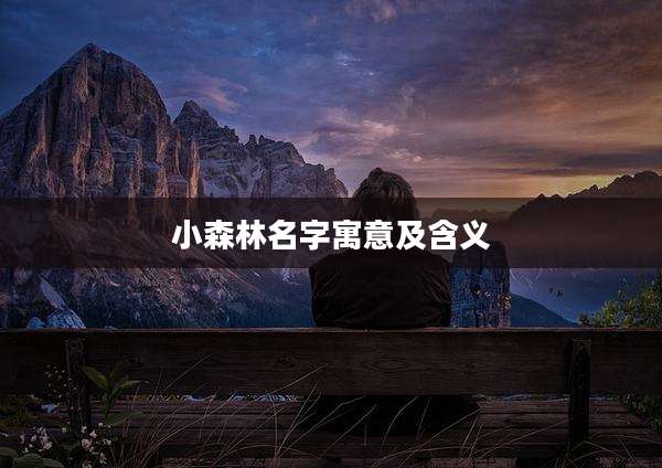 小森林名字寓意及含义