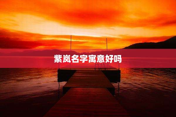 紫岚名字寓意好吗