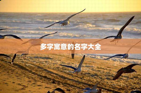 多字寓意的名字大全