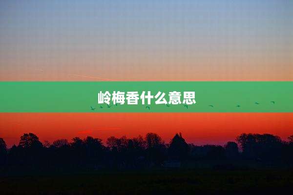 岭梅香什么意思