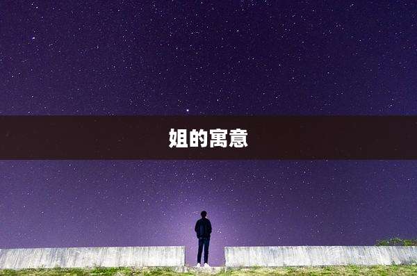 姐的寓意