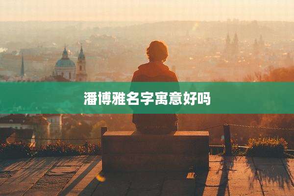 潘博雅名字寓意好吗