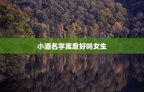 小酒名字寓意好吗女生