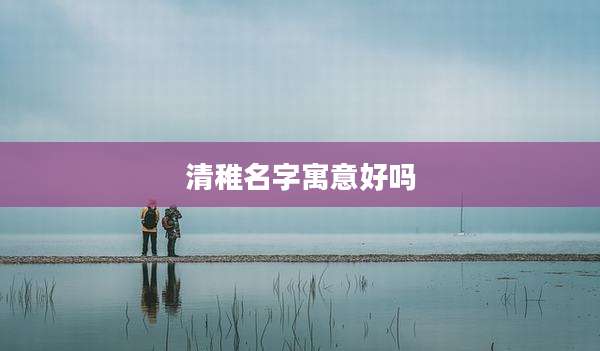 清稚名字寓意好吗