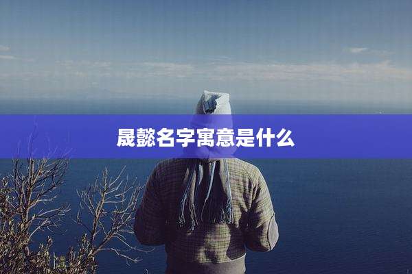 晟懿名字寓意是什么