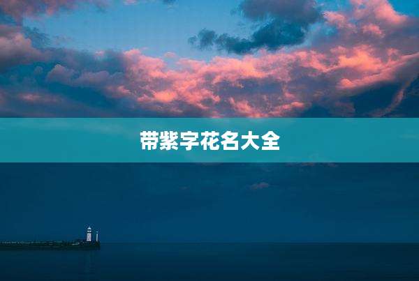 带紫字花名大全