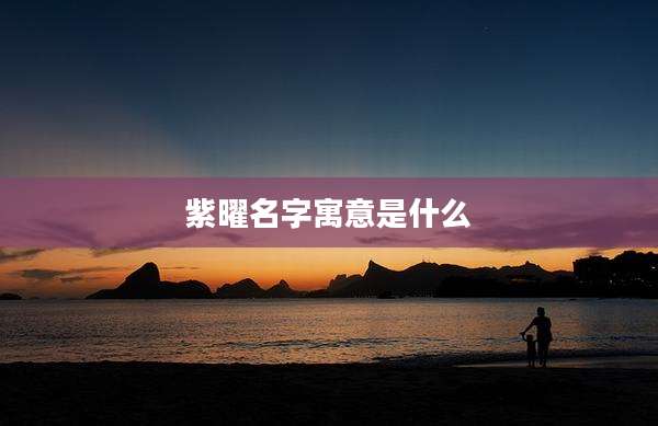 紫曜名字寓意是什么