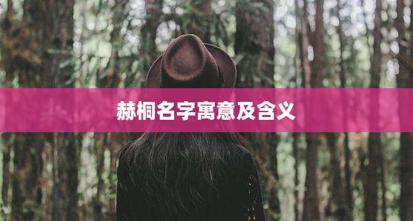 赫桐名字寓意及含义